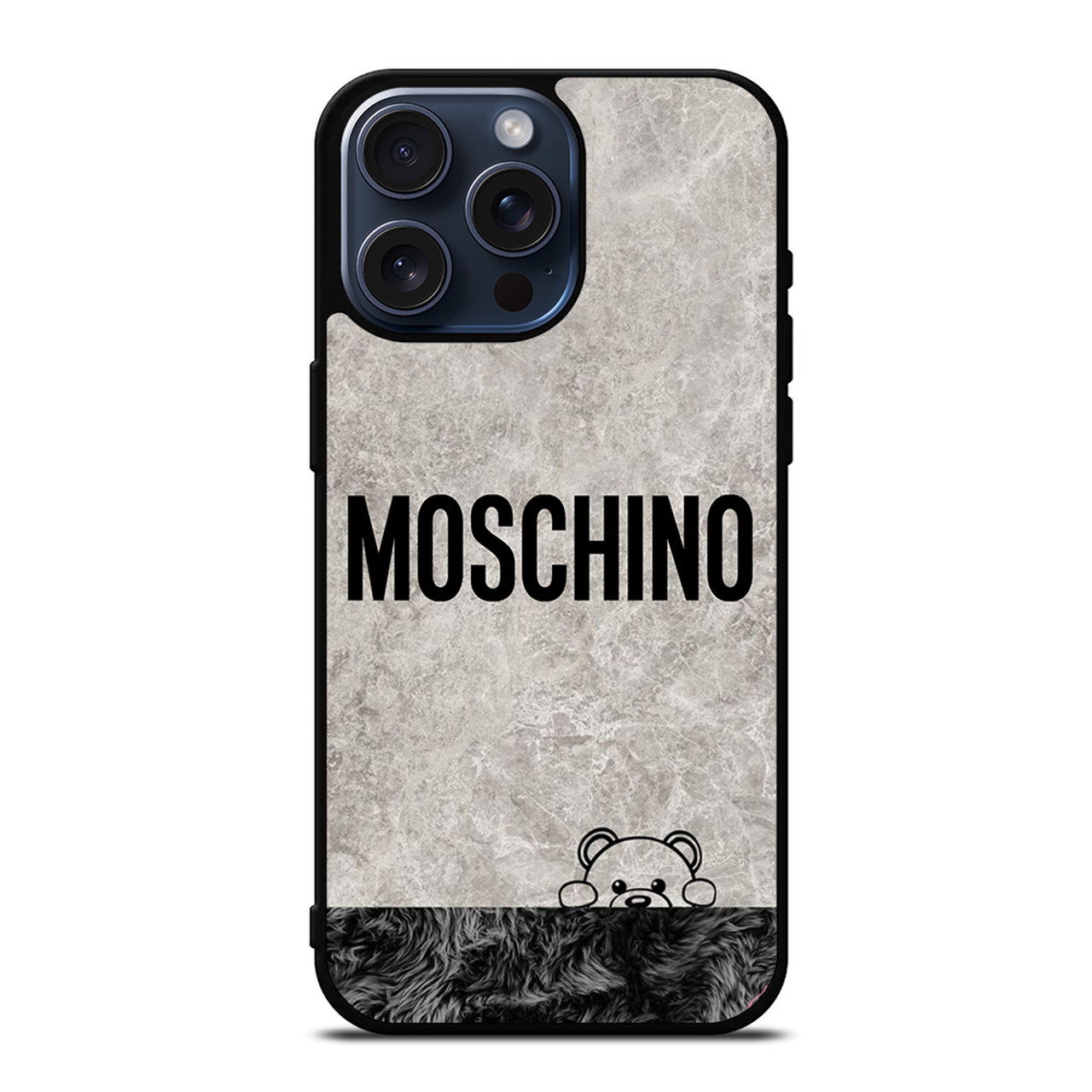 MOSCHINO BEAR HIDING iPhone 15 Pro Max Case Cover